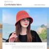 Bucket Hat Spring Summer Hollow Knitted Hat Solid Color Sunhat Fisherman Caps Casual Foldable Beach Cap