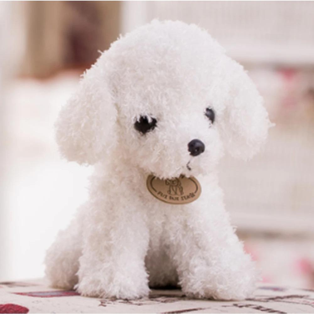 20CM Cute Teddy Dog Plush Toy Curly Dog Doll With Hanging Tag Simulation Dog To Send Children's Birthday Gift