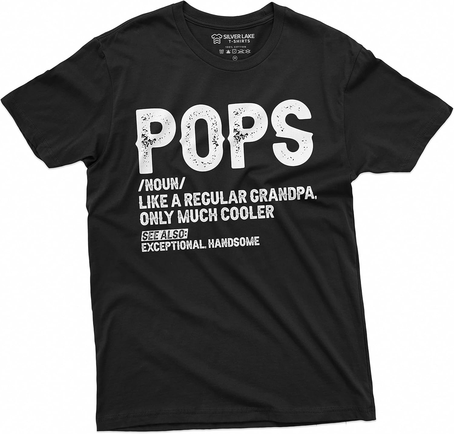 

Pops Grandpa Men s Humor T-Shirt Papa Grandfather Definition Fathers Day Tee 5XL різнокольоровий