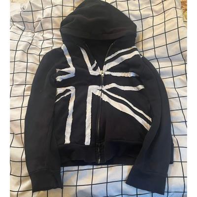 Casaco com capuz de malha com zíper e estampa longa, estilo y2k, punk, street wear escuro, hip-hop, transfronteiriço