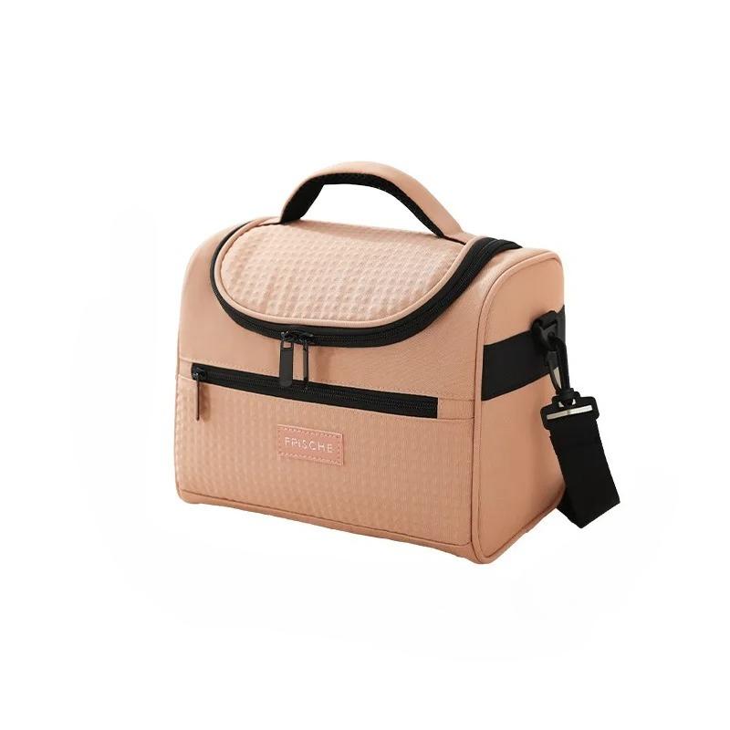 High AestheticTote Lunch Bag Portable Outdoor Picnic Bag Ice Pack Student Office Workers Large Capacity Insulated Lunch Box Crossbody Bag