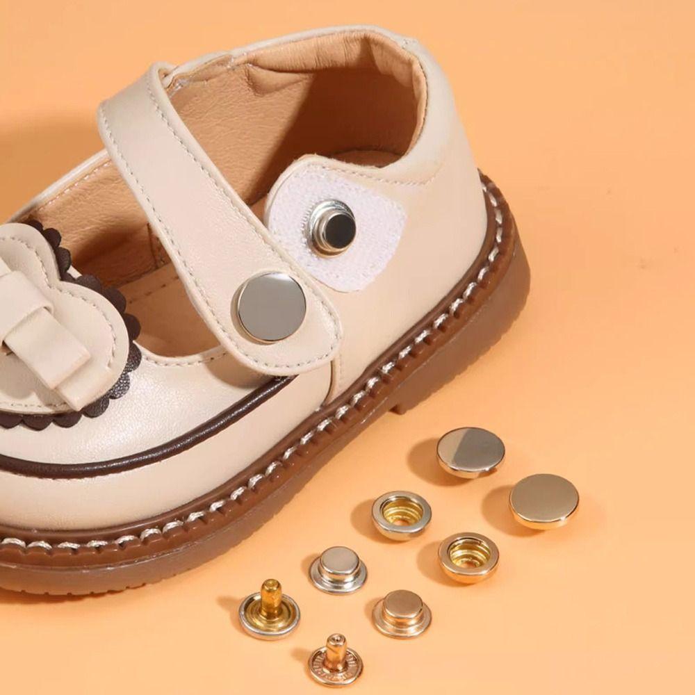 6Pcs/Set Easy To Use Leather Snap Fasteners Solid Snap Button  Garment Sewing Accessory