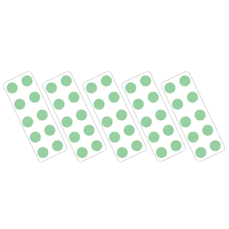 5pcs Disposable Green Polka Dot Toilet Seat Cushions Soft Clean Hygienic Travel Essentials, Portable Waterproof Toilet Covers