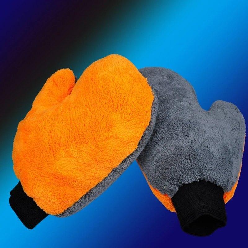 Car Washing Gloves: Double-Sided Chenille & Microfiber Mitts for SAFE Scratching-Free Cleaning & Drying - Ultimate Scratch Prote