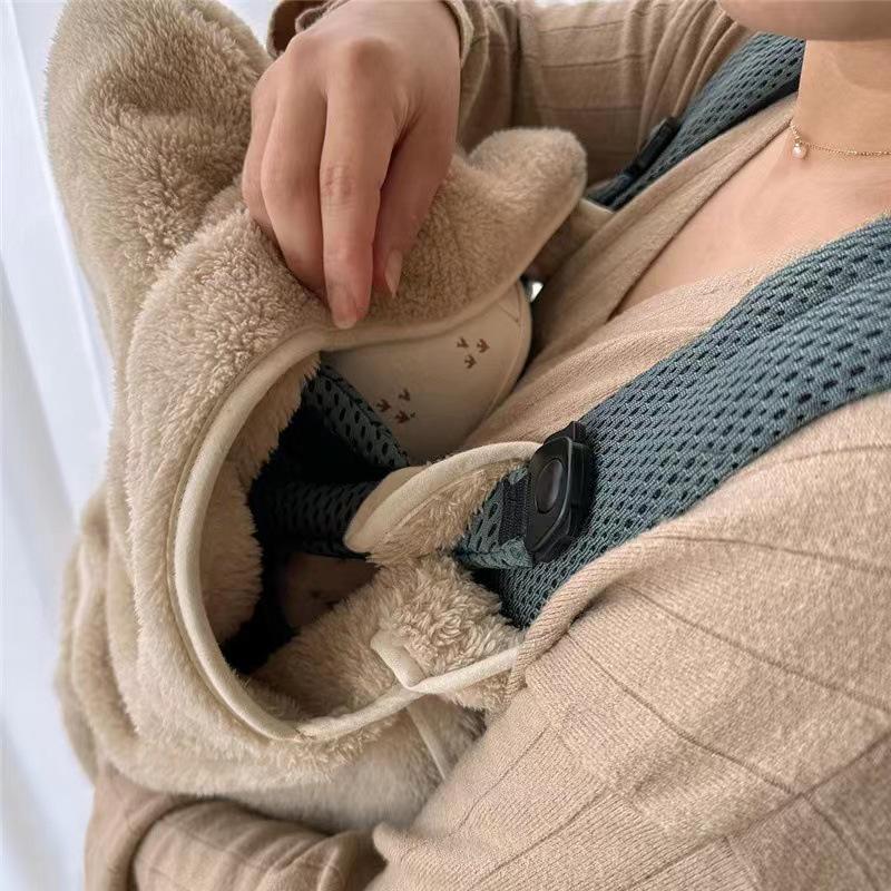 Universal Four Seasons Baby Bear Embroidery Windproof Stroller Blanket & Carrier Cover Quilt