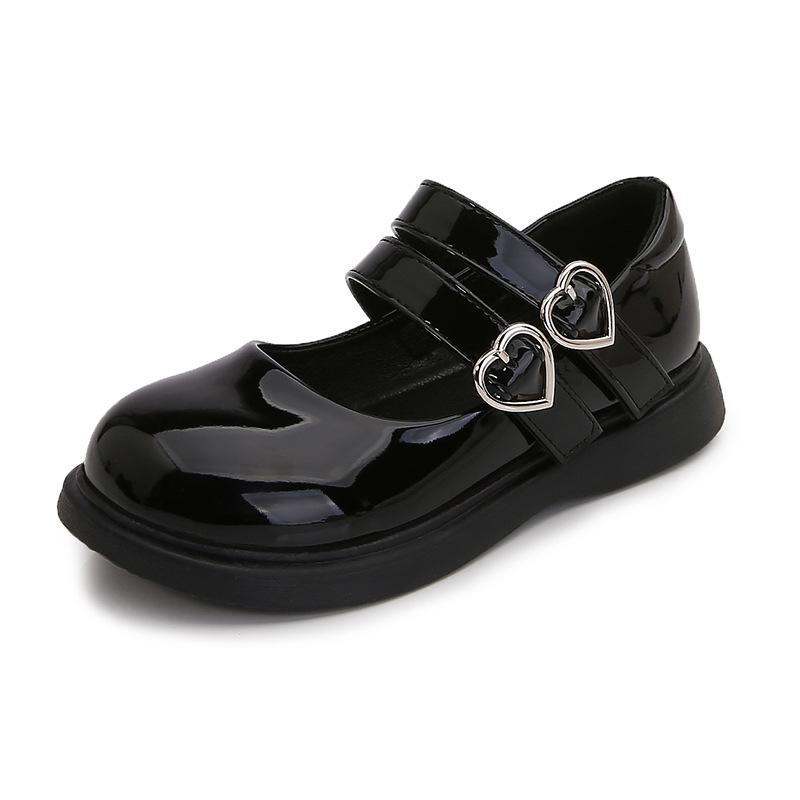 

Girls leather shoes, new spring and autumn models, little girls loafers, soft-soled shoes, children s performance shoes, kids flat shoes 26 чёрный
