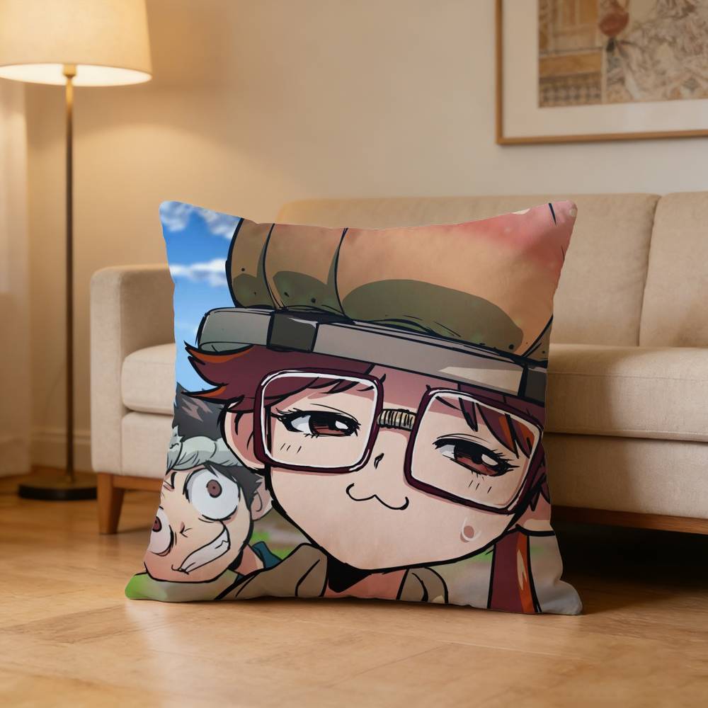Anime D-Dr. Stone Pillow Case Pattern Printed Pillowcase For Living Room Sofa Cushion Cover