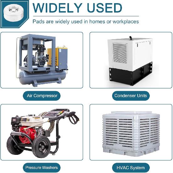 Round Rubber Trailer Bumpers, 2.5 Inches, Door Ramp Stop With Hardware,Set For Generators, Pressure Washers, Air Compressors, Pumps 4 Pack(Including