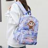4Pcs/set Cute Anime Pirnted Backpack 750Ml Water Bottle Lunch Bag Pencil Bag Outdoor Student Girl Large Capacity Schoolbag Water Cup
