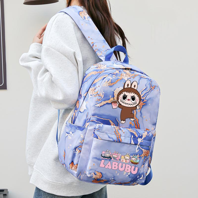 4Pcs/set Cute Anime Pirnted Backpack 750Ml Water Bottle Lunch Bag Pencil Bag Outdoor Student Girl Large Capacity Schoolbag Water Cup