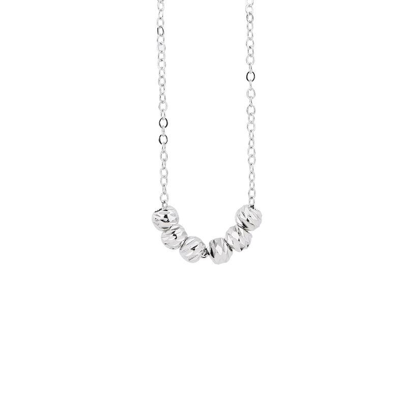 

Ожерелье из стерлингового серебра S925 Wufulinmen, ожерелье с передачей, индивидуальность, холодный стиль, круглая цепочка на ключицу с бусинами