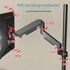 Adjustable Floor-standing Monitor Stand with Vertical/Horizontal Rotation, Telescopic Foldable Design, No-Drill Base