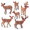 Animal Pvc Educational Figurines Set With Striking Red Whitetailed Deer For Learning Kids