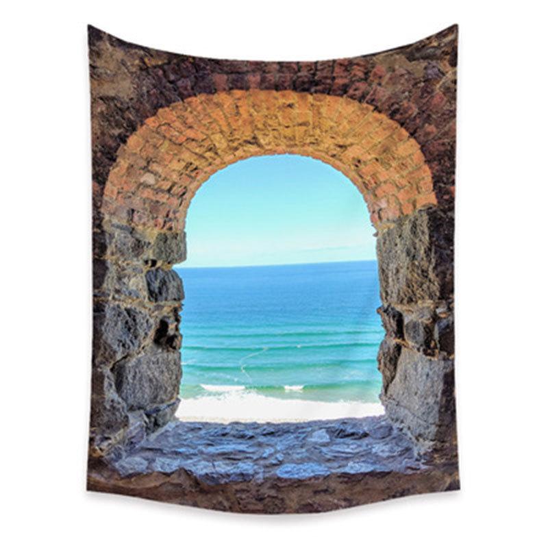 Tapestry Living Room Background Mural Beach Mat Home Decoration Simple and Fresh Character Wall Hanging
