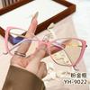 New Internet celebrity no makeup glasses women's fashion casual trend metal optical mirror frame student cat eye versatile