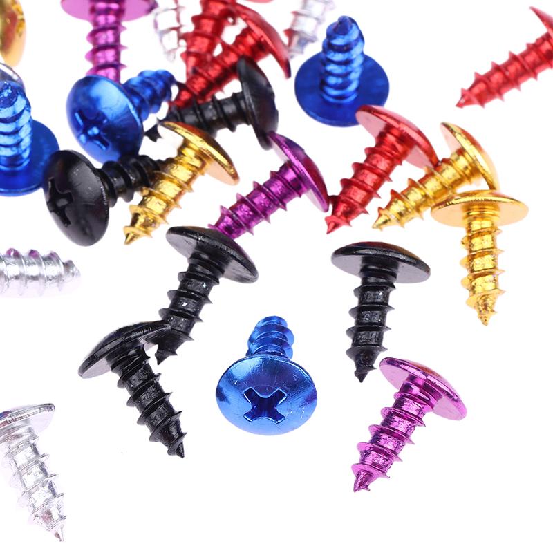 30Pcs/Pack M5*12Mm Universal Aluminum Alloy Motorcycle Cross Head Self Tapping Bolts Screws Nut Round Head Thread Diameter