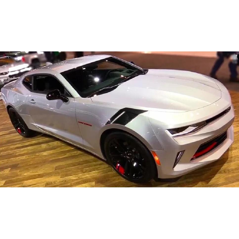 2 szt. Błyszczące Naklejki Paski Hash Marks na Błotnik Boczny Dla Chevy Corvette Camaro