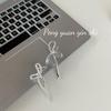 Su Chuang S925 Sterling Silver Bow Stud Earrings for Girls - Elegant, Unique Design with a High-End Feel.