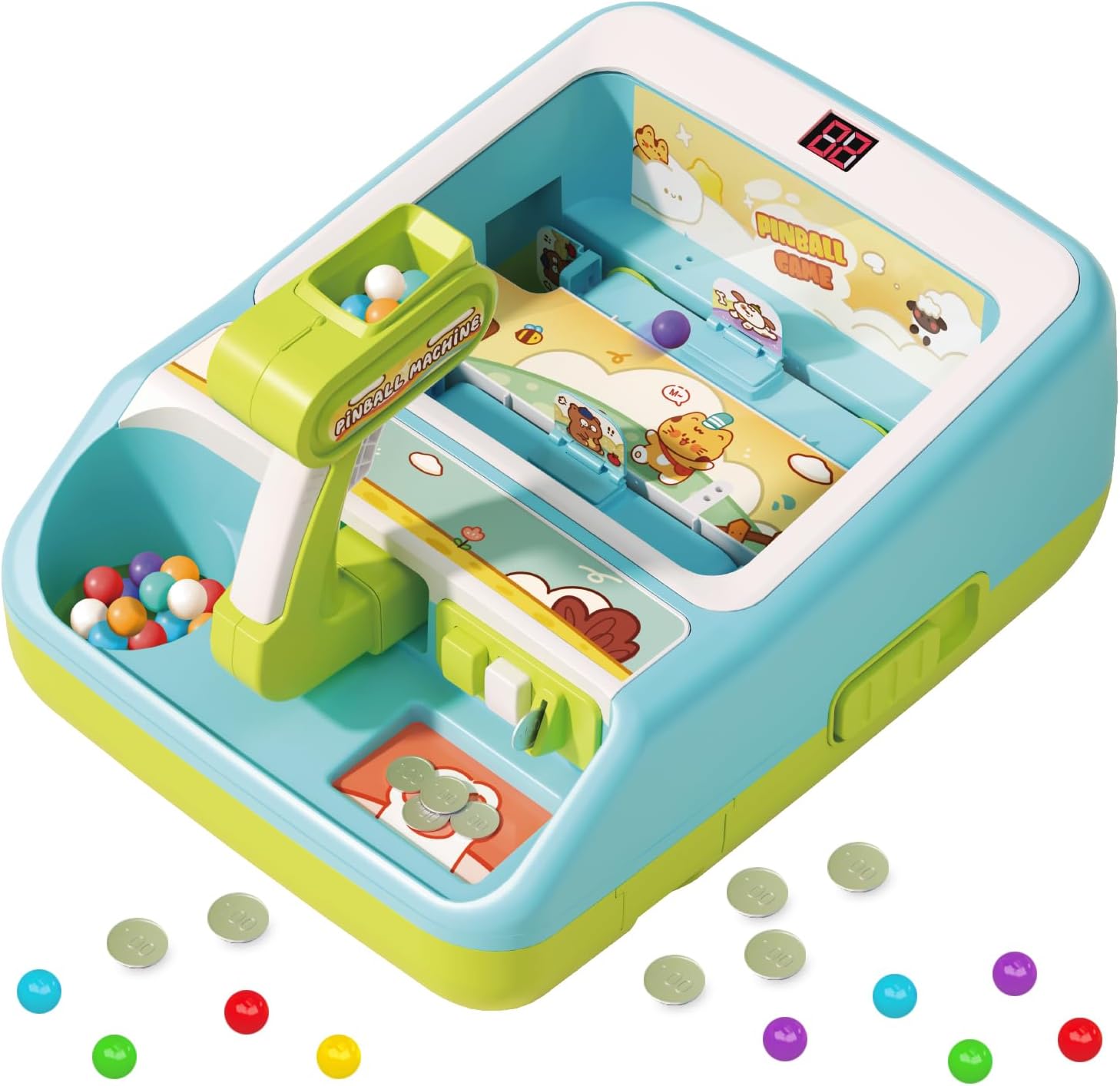 

Игровой автомат пинбол Hitish для детей, настольные игры с динозаврами для малышей, развивающие интерактивные электронные игрушки, подарок на день рождения для мальчика и девочки 3+ лет Classic_Edition