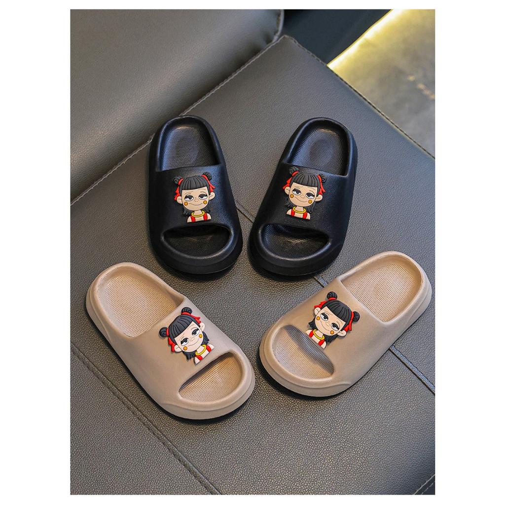 Children's Slippers Nezha for Boys, Summer New Style for Girls, Indoor Home Anti Slip Shower for Baby Boys, Cool Mop for Big Children