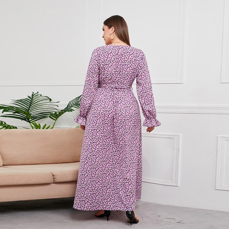 Длинное платье с цветочным принтом для женщин — фото 7