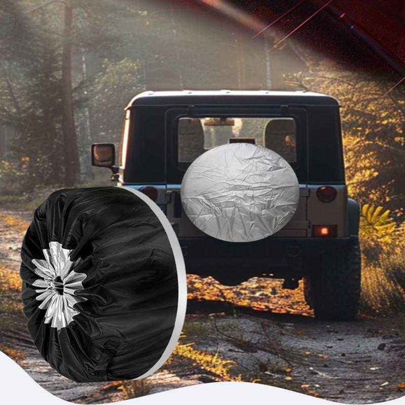 1Pc Car Spare Tire Cover All-inclusive Tire Cover Waterproof and Dustproof Oxford Cloth Spare Tire Cover Snow Tire Cover Protective Storage Cover