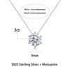 M-JAJA Moissanite Pendant Necklace 1/2/3ct Diamond Necklace S925 Silver Clavicle Chain for Women 18K Gold Plated Trendy Jewelry