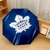 Toronto Maple Leafs Print Auto 8?Ribs Folding Umbrella Wind Resistant Lightweight Automatic Umbrella For Daily Travel