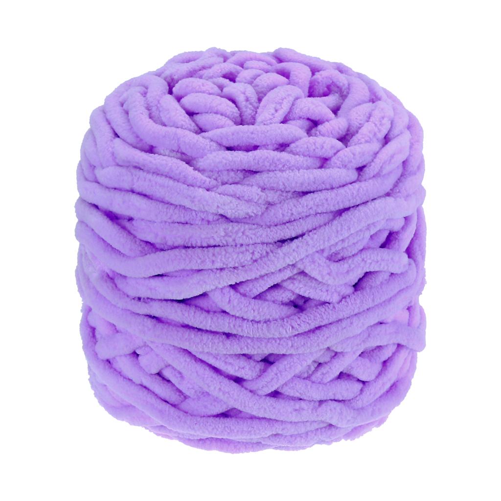 Chenille Chunky Yarn Plush Bulky Thick Fluffy for Crochet Soft Velvet Blanket for Sweater Hand Knitting Crocheting 45 M/49 Yard