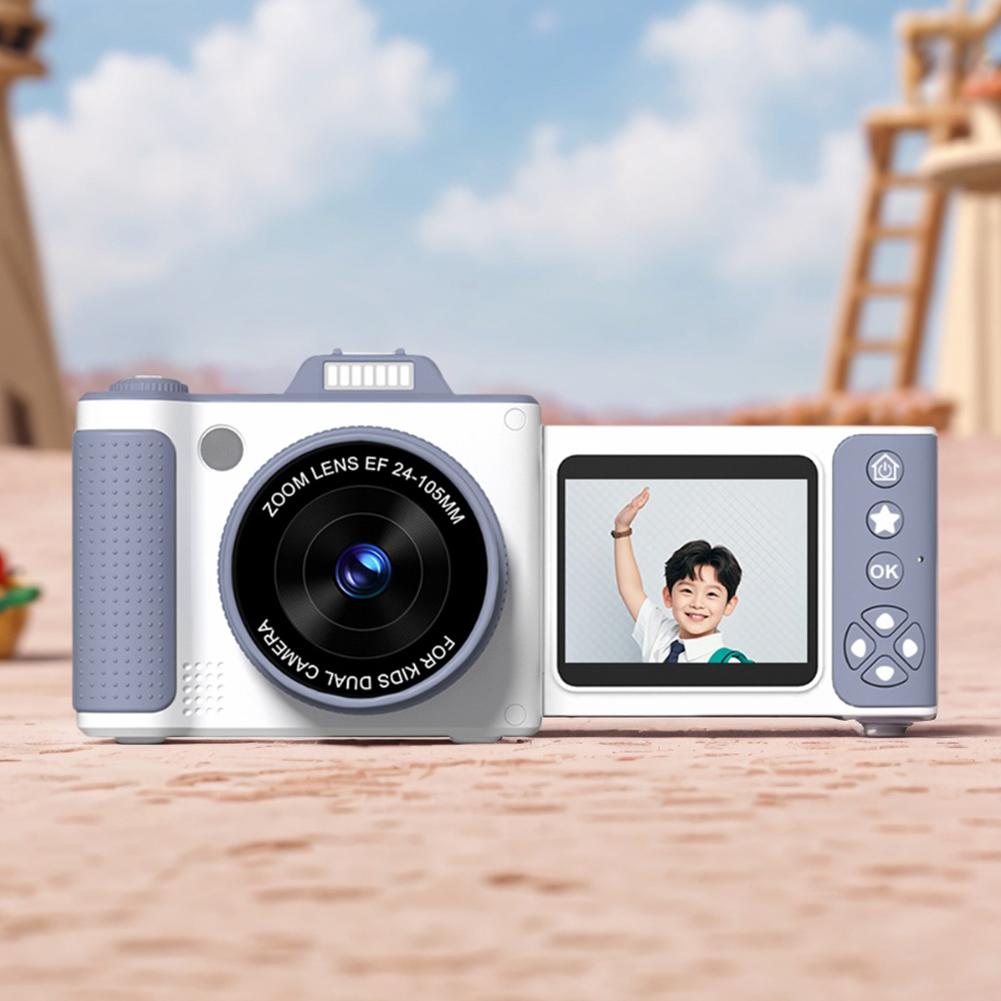 Compact Digital Photography Camera 8X Zoom Vlog Video Recorder 180° Flip 2.4 Inch Screen Childrens Camera  for Girls Boys
