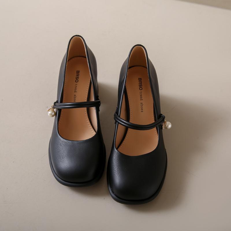 Summer women's shoes new Mary Jane shoes high heels versatile cheongsam light mouth single shoes