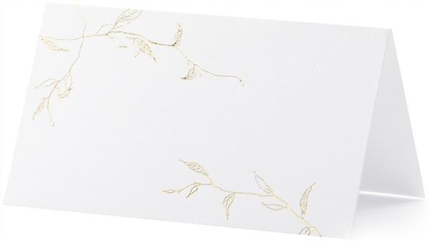 Wizytówki Na Stół - Gałązki Złote 9,5X5,5Cm 10Szt.