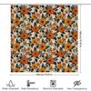 Modern Floral Shower Curtain Orange Flowers Green Leaves Decorative Bathroom Liner For Kids Bathrooms 72 X 39 (180Cm X 99Cm) [Bl