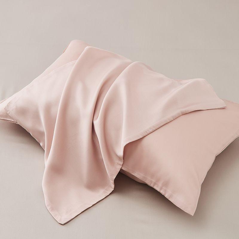 Class A 100 Tencel Silk Pillowcases Ice Silk Cool Pillowcases Solid Color Mulberry Silk Pillowcases 48x74cm [1 piece]