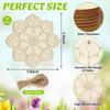 10 Stück Holzblumen-Ornamente Unfertige Holzscheiben mit Loch Holzrohlinge Weihnachts-Hängeornamente für DIY-Bastelarbeiten
