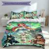 3pcs Custom Name Genshin Impact Characters Set,Includes 1 Duvet Cover and 2 Pillowcases,All-season Bedroom Decor