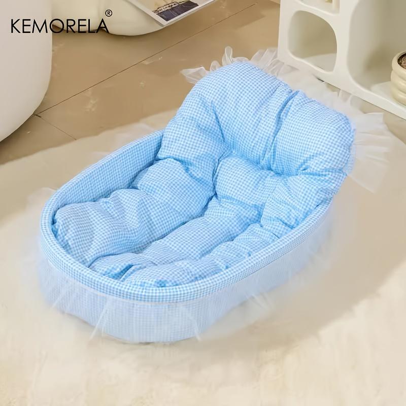 

KEMORELA Gauze-edged Cat Princess Sofa Bed Washable and Removable - Universal Pet Mat for All Seasons Suitable for Cats and Dogs синий