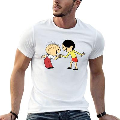 Bolek and Lolek Cartoons TShirt Basic Solid Color Casual Tee Shirt