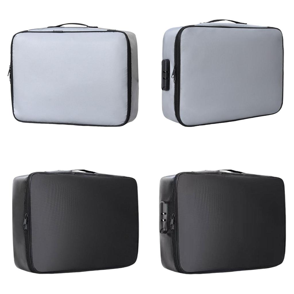 Fireproof Document Bag Waterproof 3 Layer for Storage Cabinet Travels Office