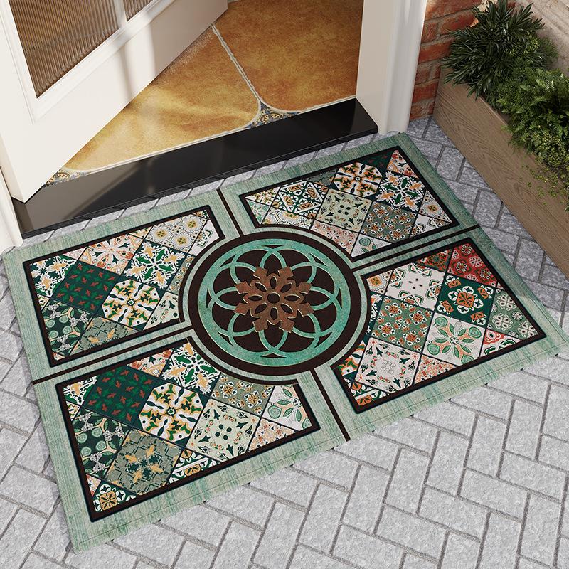 

Коврик для входной двери Home Advanced Sense Villa Gate Нескользящий коврик для ног Коврик для входной двери, устойчивый к грязи 50x80cm