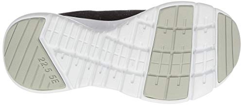 SPALDING Women's 5E JIN 3750 Walking Shoes, Wide Width, Lightweight, Size 24.0 Cm, Black