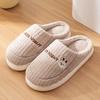 Cotton slippers men's autumn and winter indoor home new velvet warm household cotton shoes women's winter