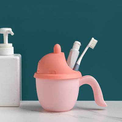 Fashion Cute Slot Lid Portable Summer Baby Bath Shampoo Rinse Cup Beach Accessories Spoon