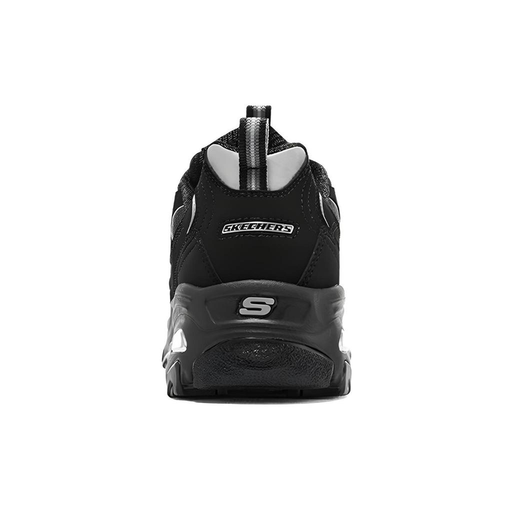 Skechers D'lites Black Silver Women's (Unisex) Chunky Sneakers 66666179 BBK