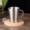 Gold 304 Stainless Steel Beer Mug Water Cups With Handle Coffee Milk Juice Mugs Summer Bar Tool Anti-Scalding For Kitchen Drink