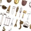 16 Stylish Alloy DIY Tool Charm Pendant: Saw & Knife Design