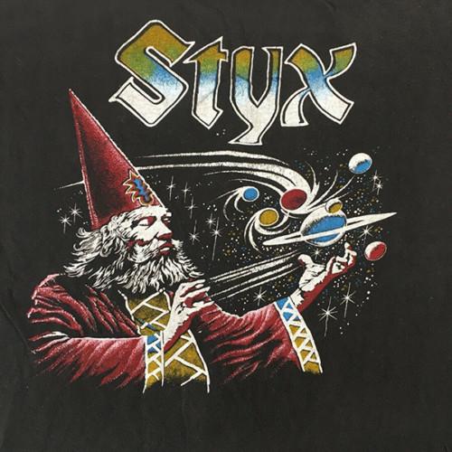 Vintage US Tour 1980 Styx Band Cotton Black All Size Men Women Shirt S