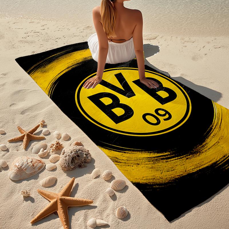 Ultra-Soft Beach Towel with Borussia Dortmund Theme,Ideal for Pool - Camping, Diving - Perfect Travel Essential, Vibrant Beach Towel.