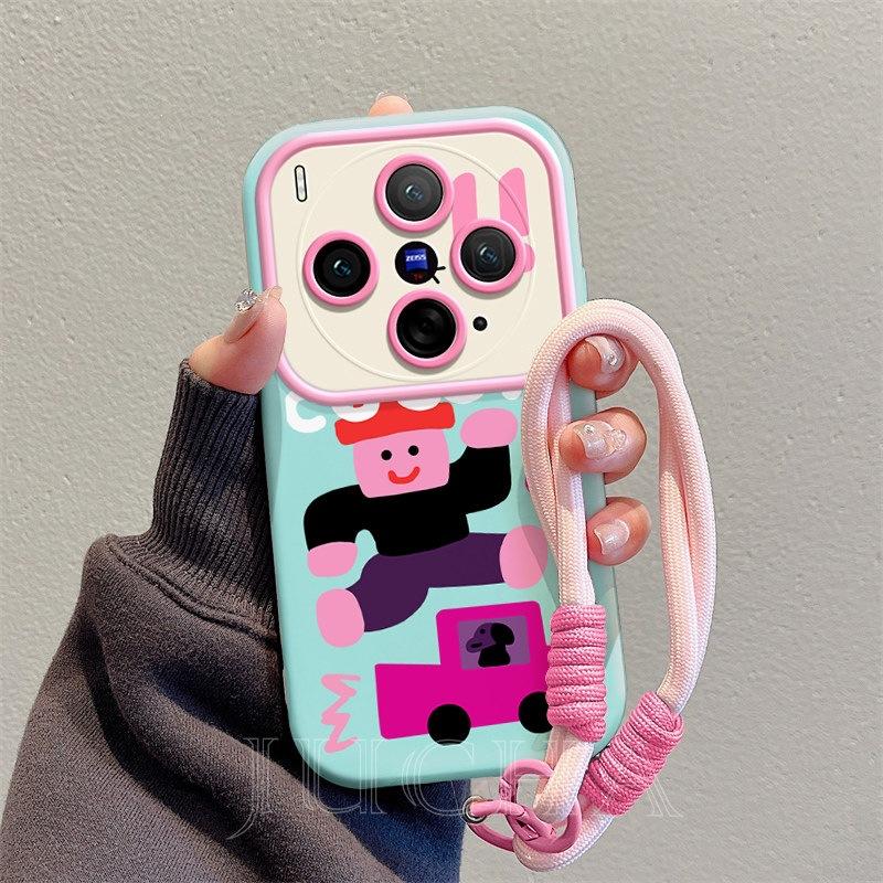 Applicable To Vivox300ultra Mobile Phone Case with Lanyard All-inclusive Advanced Sense X300s New Cartoon High Jump Villain