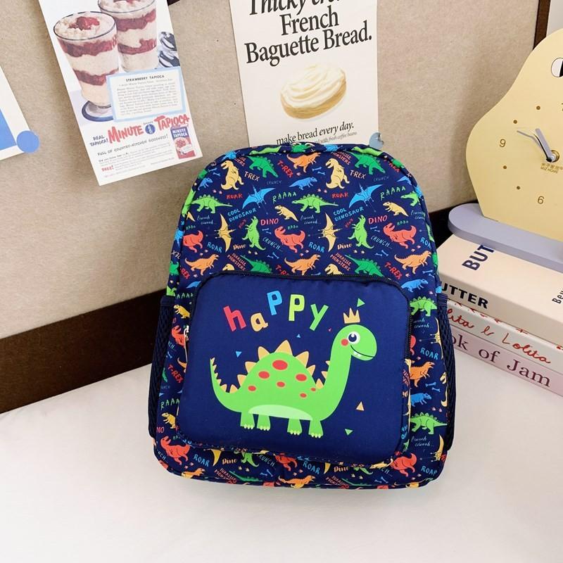Backpack Large Capacity Cartoon Dinosaur Forklift Simple Schoolbag Girls Boys